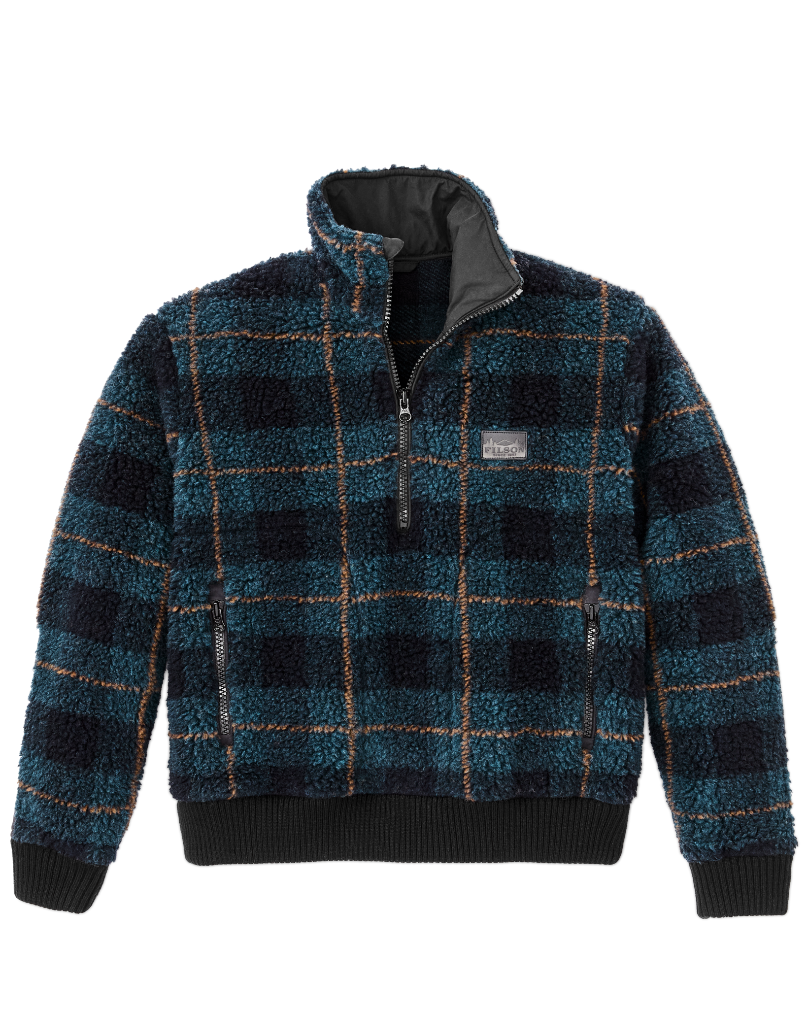 Women's Pile Fleece Popover - Blue / Black Plaid - Image 5