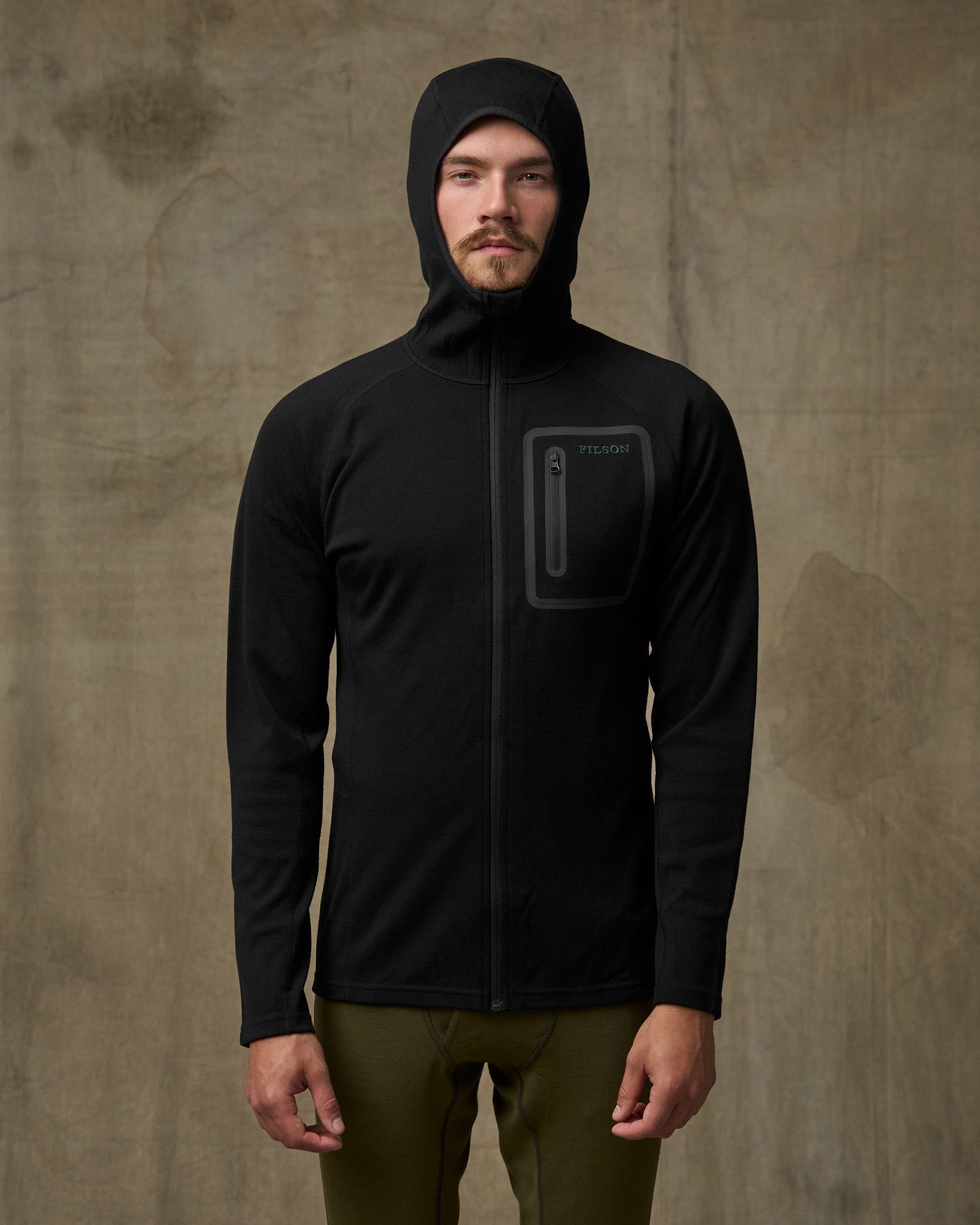 400g Merino Wool Hoodie - Black - Image 5