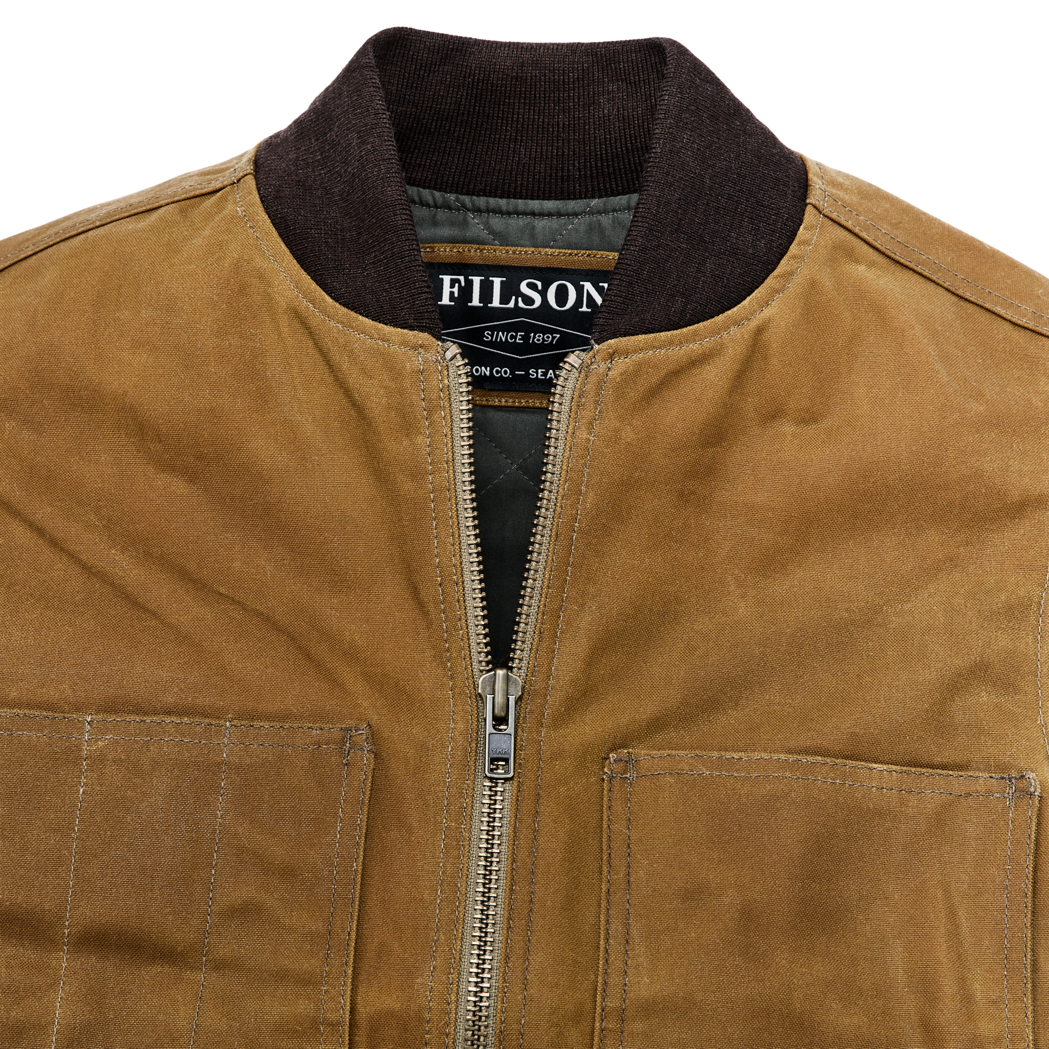 Tin Cloth Insulated Work Vest - Dark Tan - Image 7