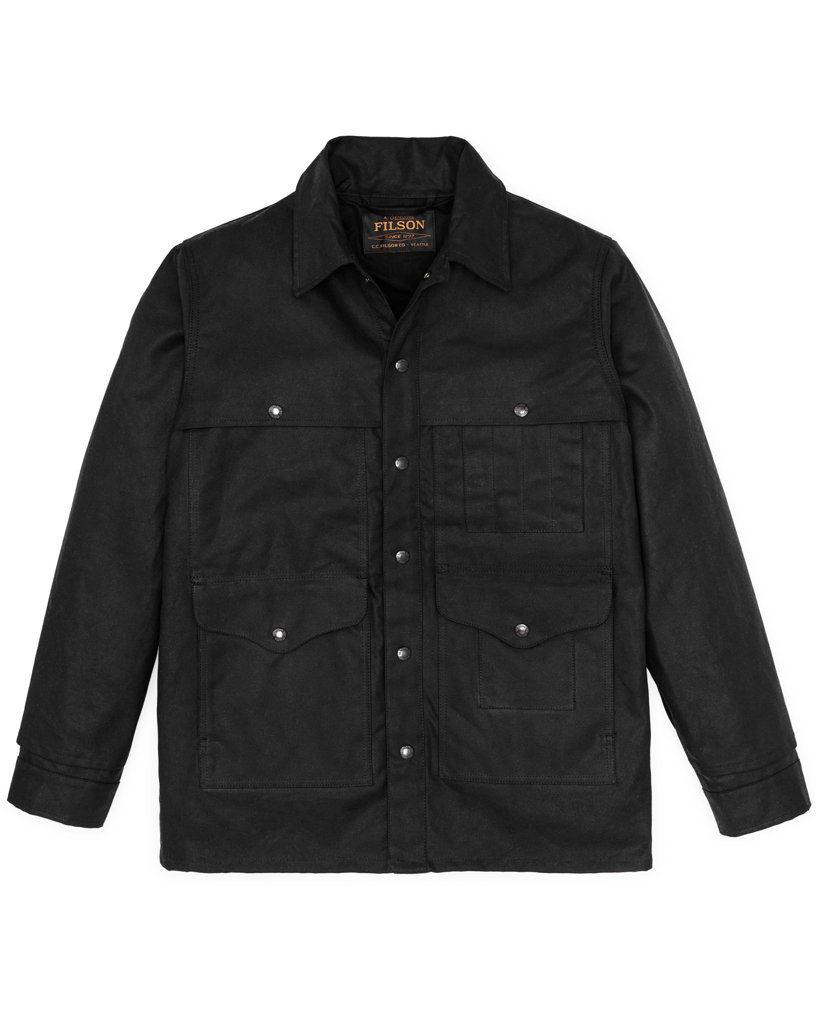 Lined Tin Cloth Cruiser Jacket - Black - Image 3