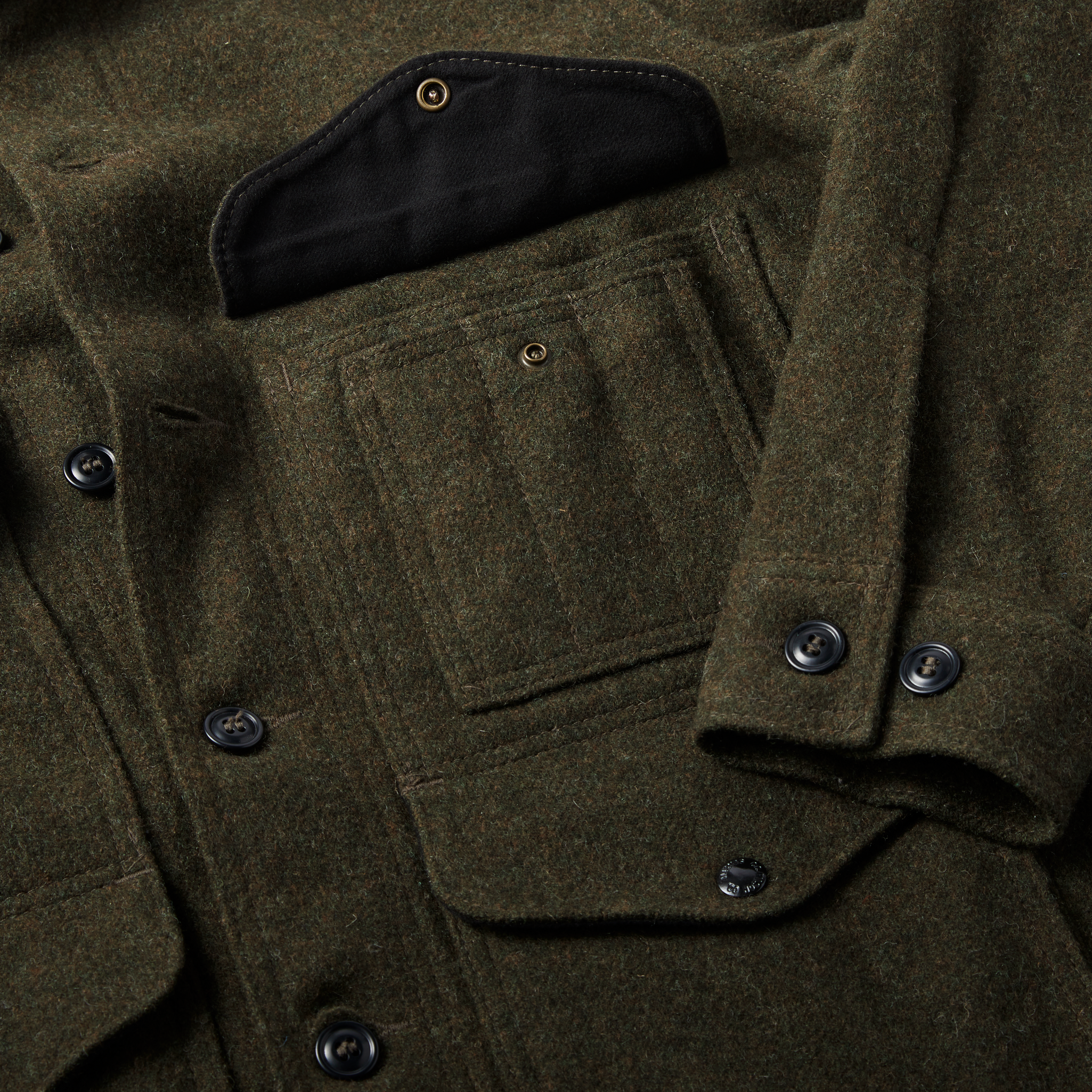Mackinaw Wool Cruiser Jacket - Forest Green - Image 7