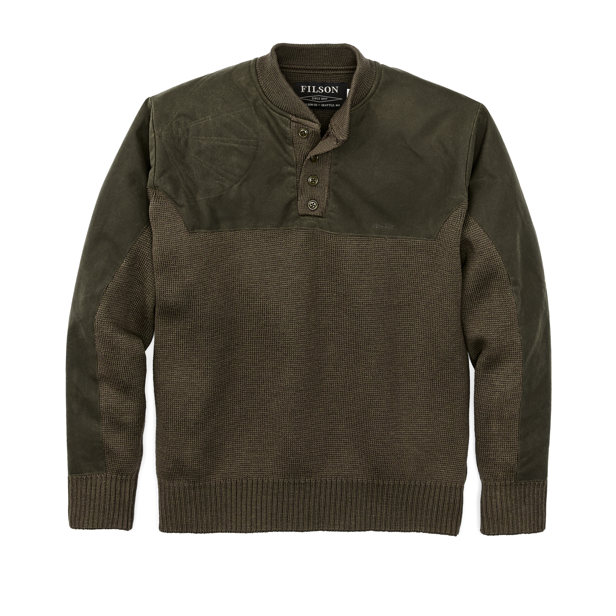 Henley Guide Sweater - Peat Green - Image 3
