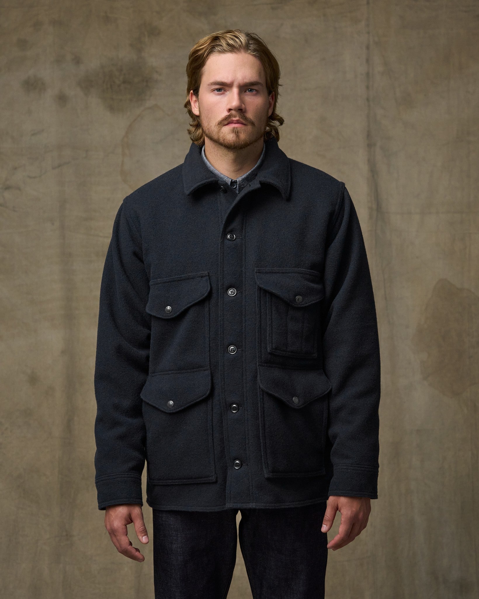 Seattle Wool Cruiser Jacket - Navy - Image 4