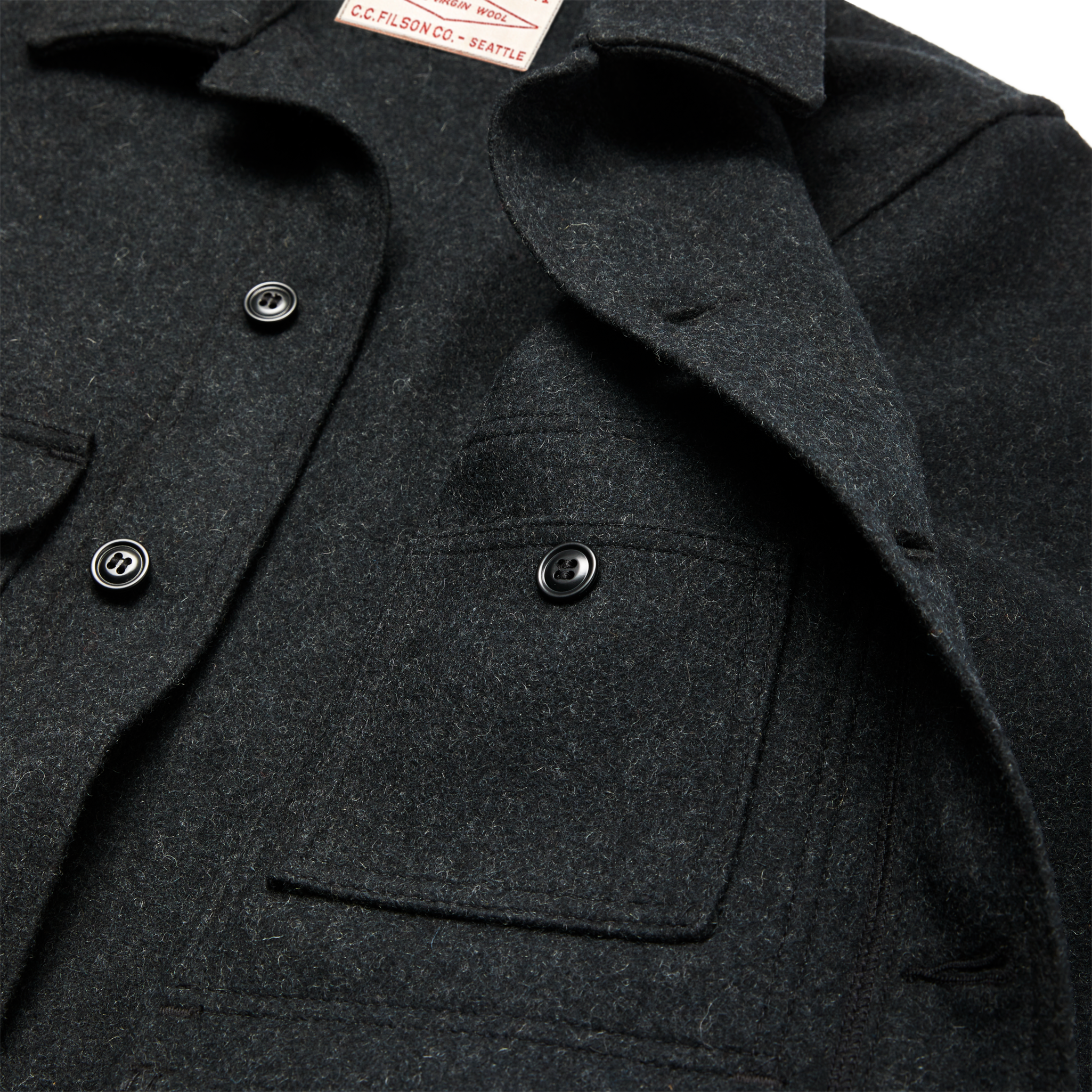 Mackinaw Wool Cruiser Jacket - Charcoal - Image 8