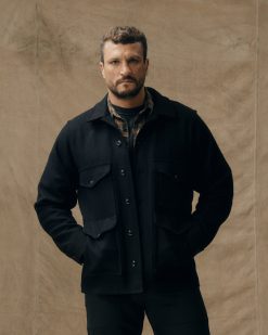 Mackinaw Wool Cruiser Jacket - Dark Navy / Solid