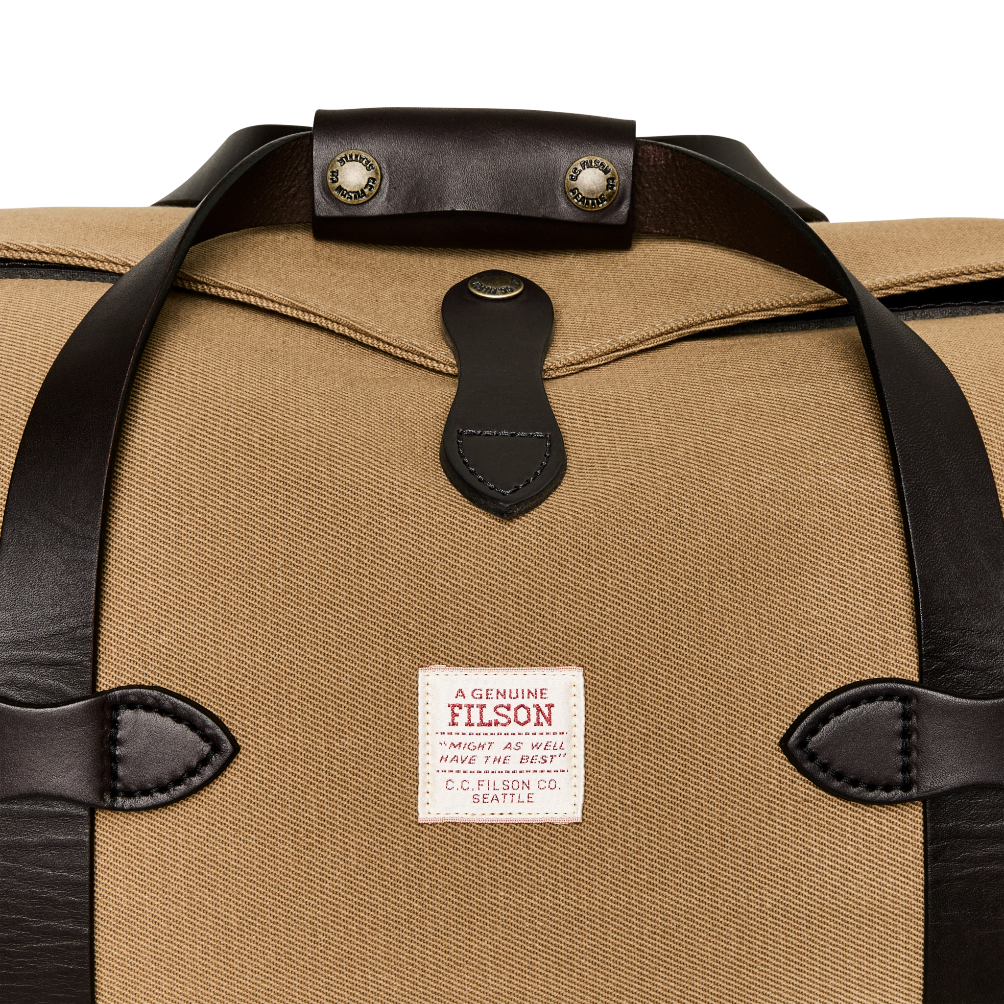 Small Rugged Twill Duffle Bag - Tan - Image 4