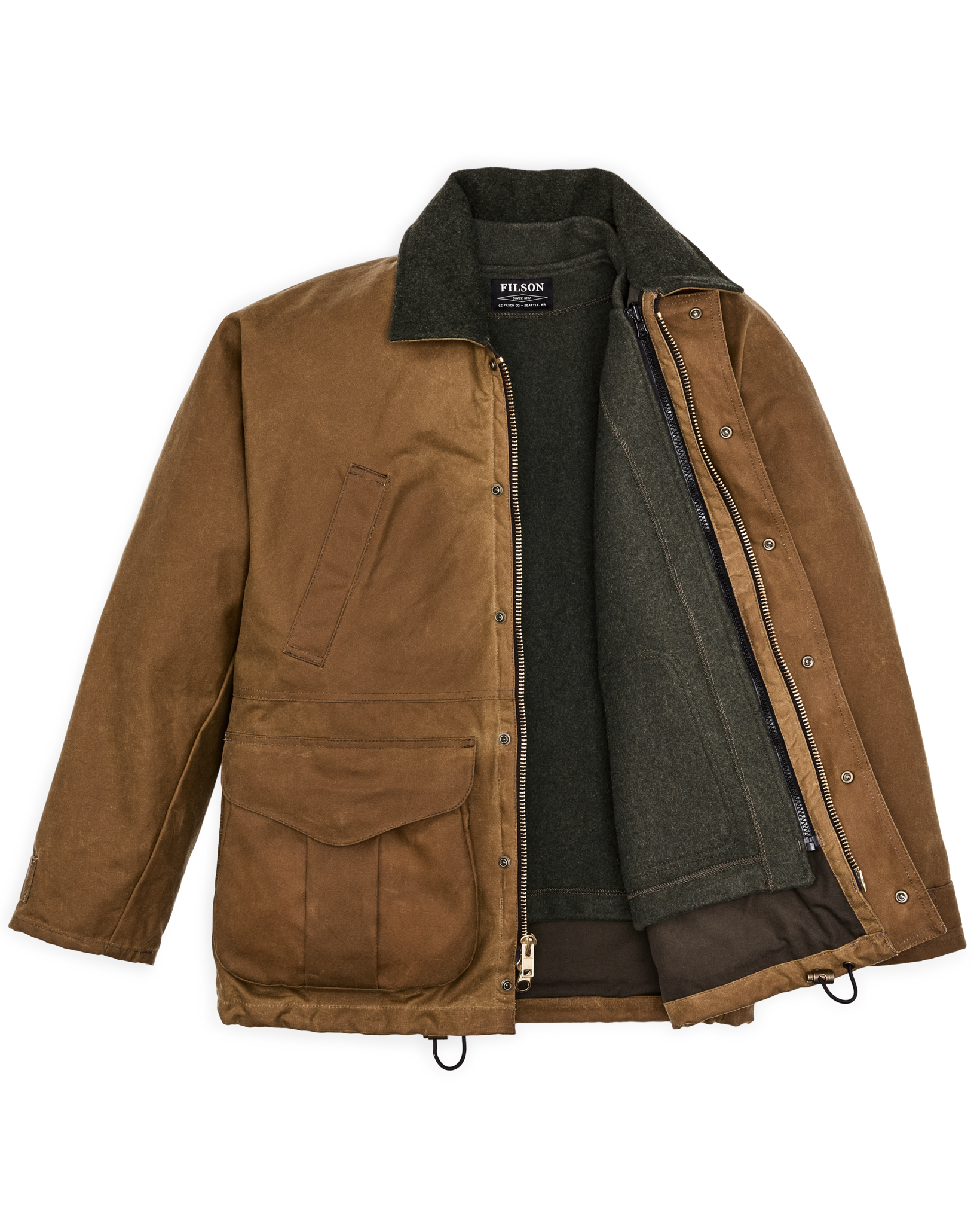 Lined Tin Cloth Field Jacket - Dark Tan - Image 8