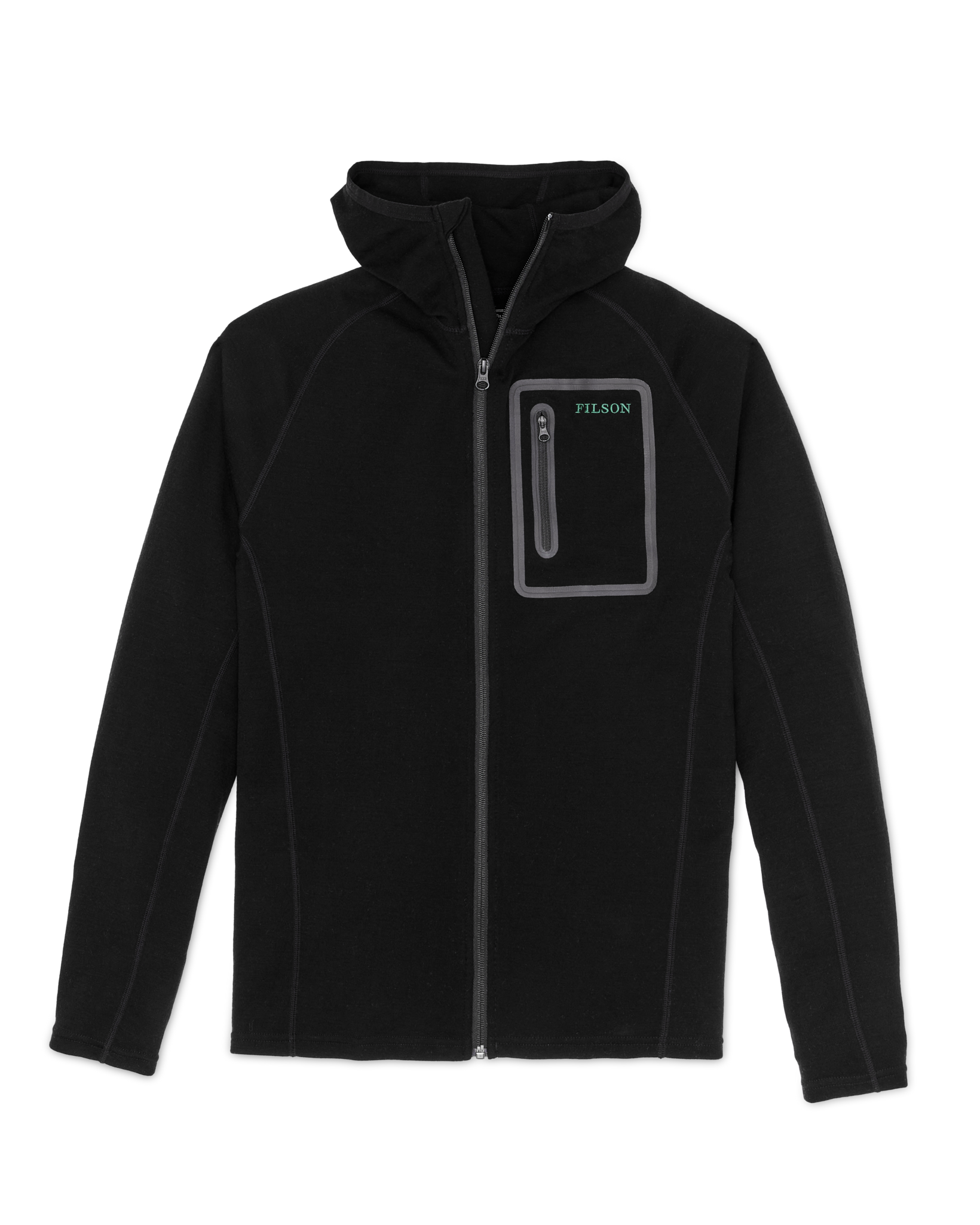400g Merino Wool Hoodie - Black - Image 9