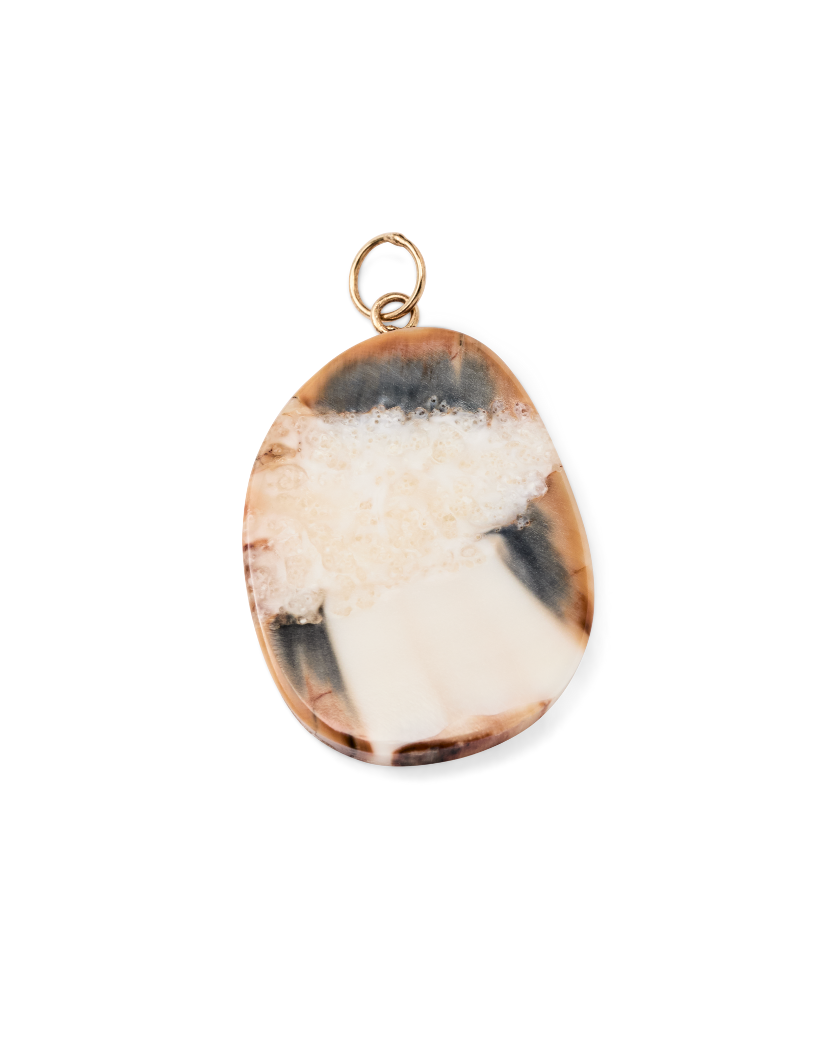 Ivory Jacks 14k Fossil Tusk Pendant - 14kyg - Image 5