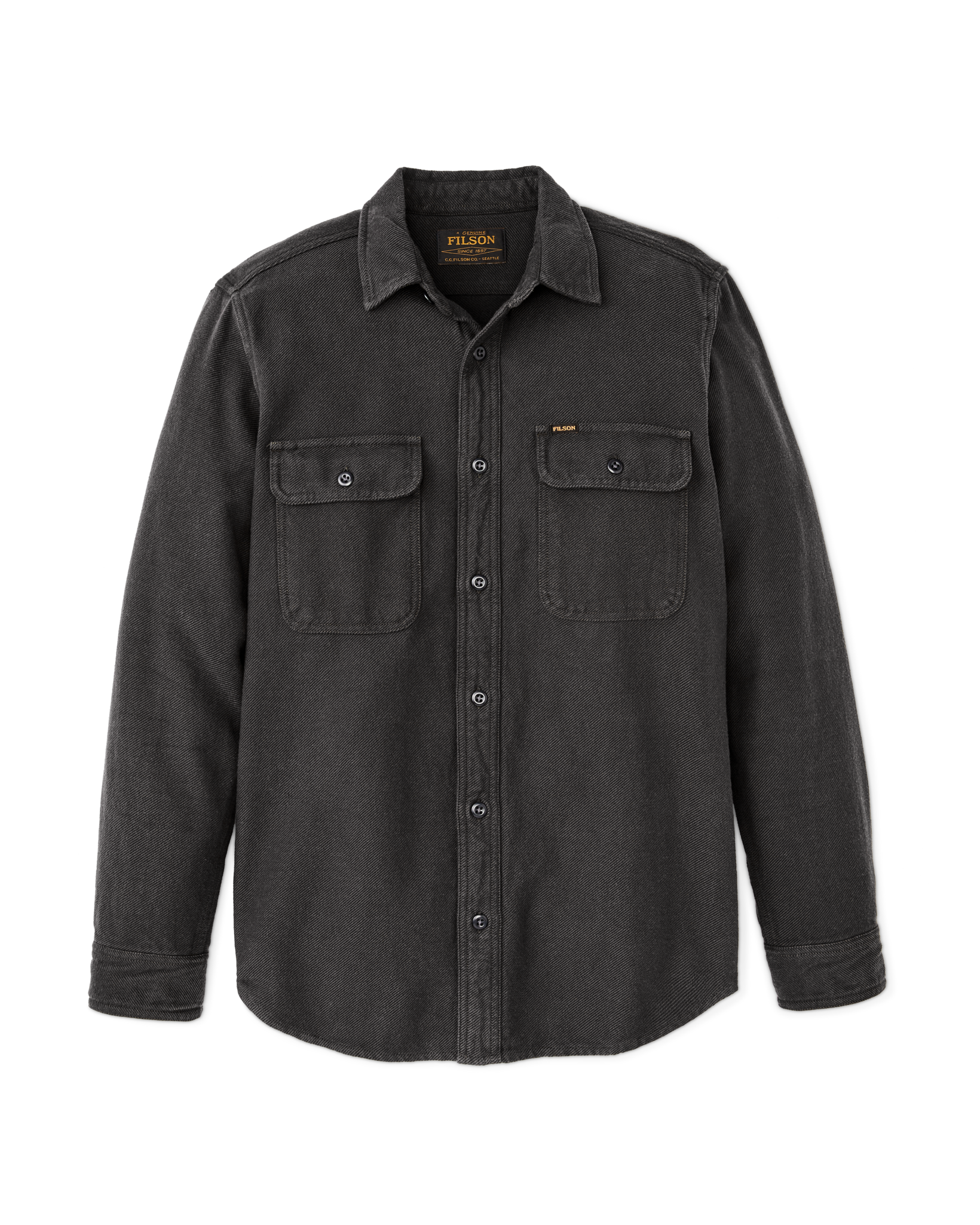 Vintage Flannel Work Shirt - Charcoal - Image 3