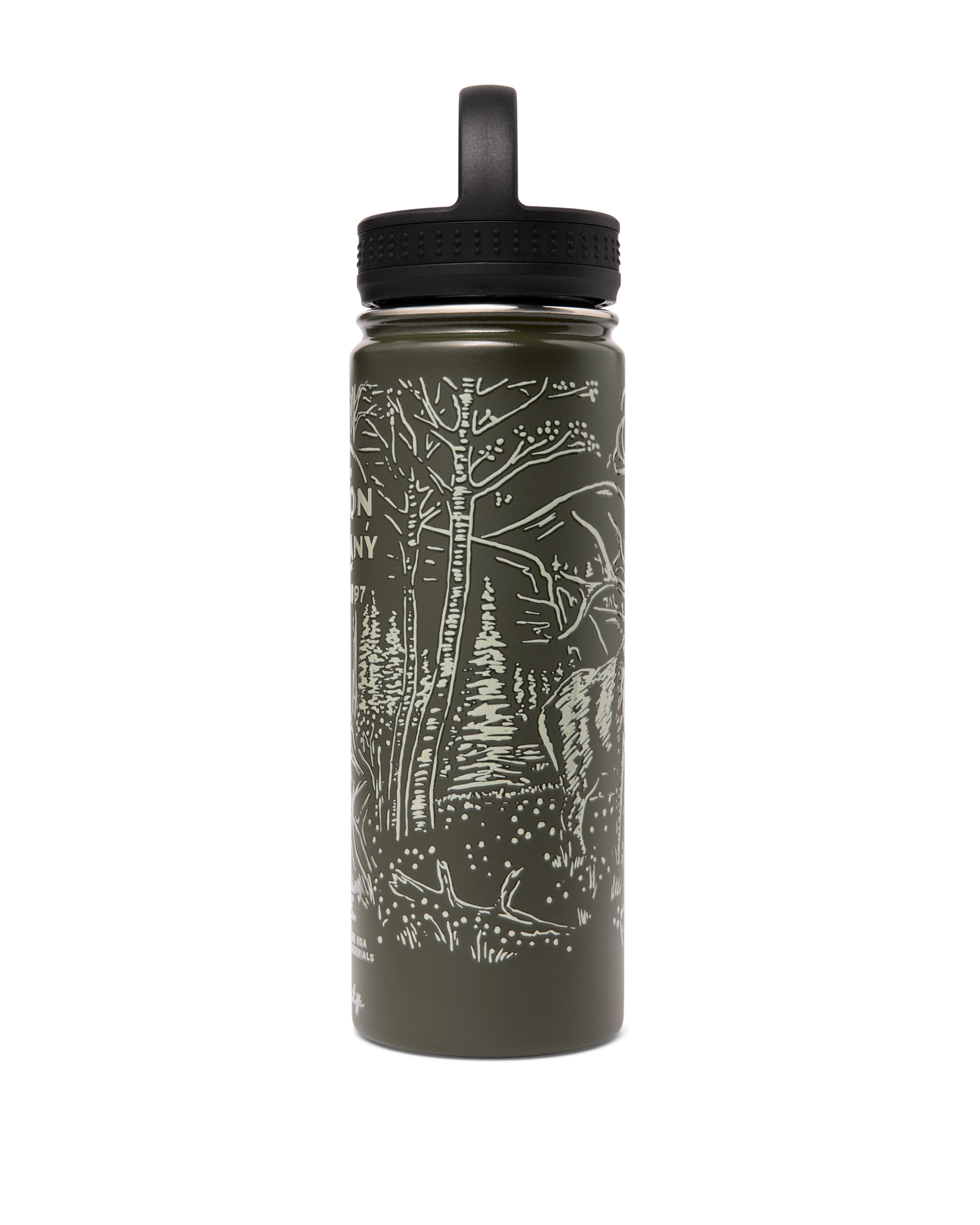 Insulated Water Bottle - Green / Wildlife - Image 3