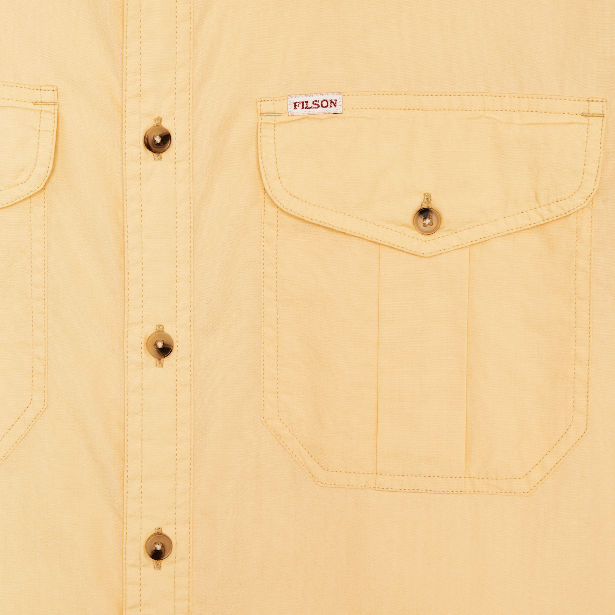 Filson's Washed Short Sleeve Feather Cloth Shirt - Straw - Image 4