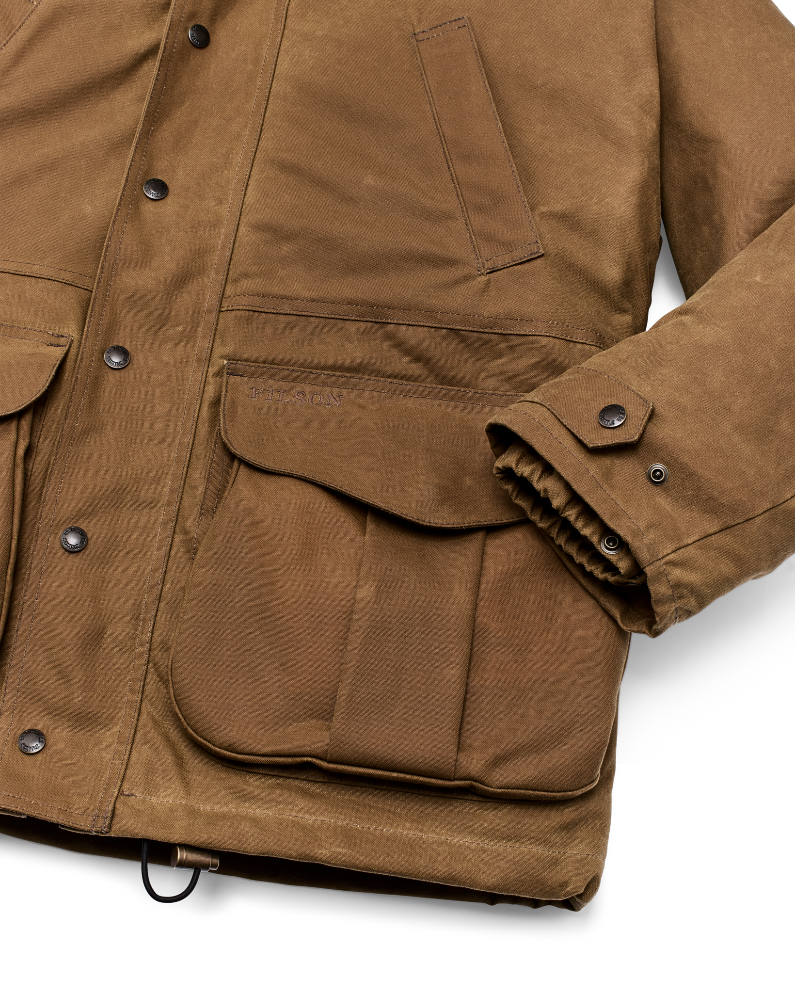 Lined Tin Cloth Field Jacket - Dark Tan - Image 12