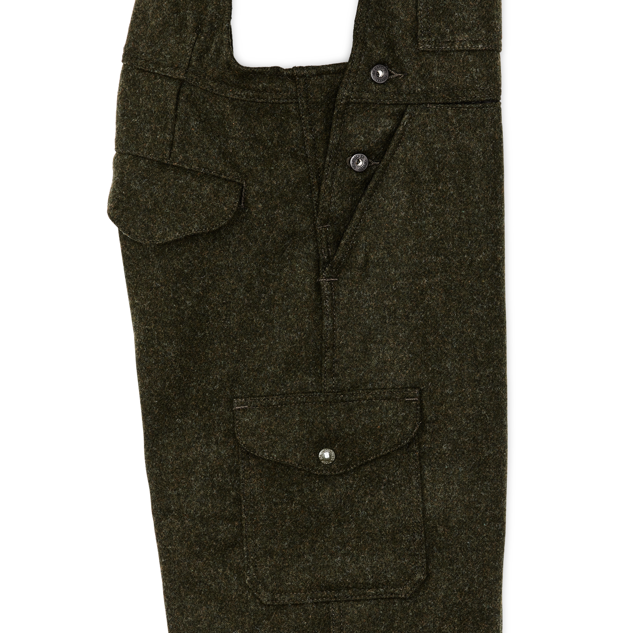 Mackinaw Wool Bibs - Forest Green - Image 6