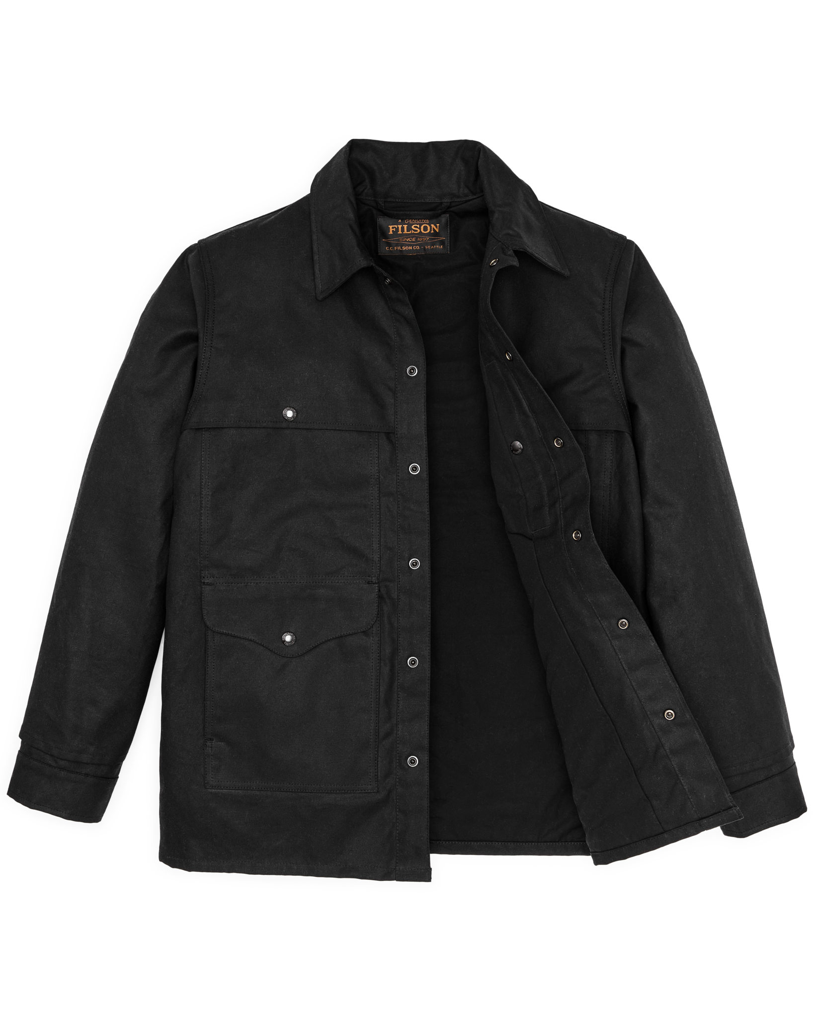 Lined Tin Cloth Cruiser Jacket - Black - Image 5