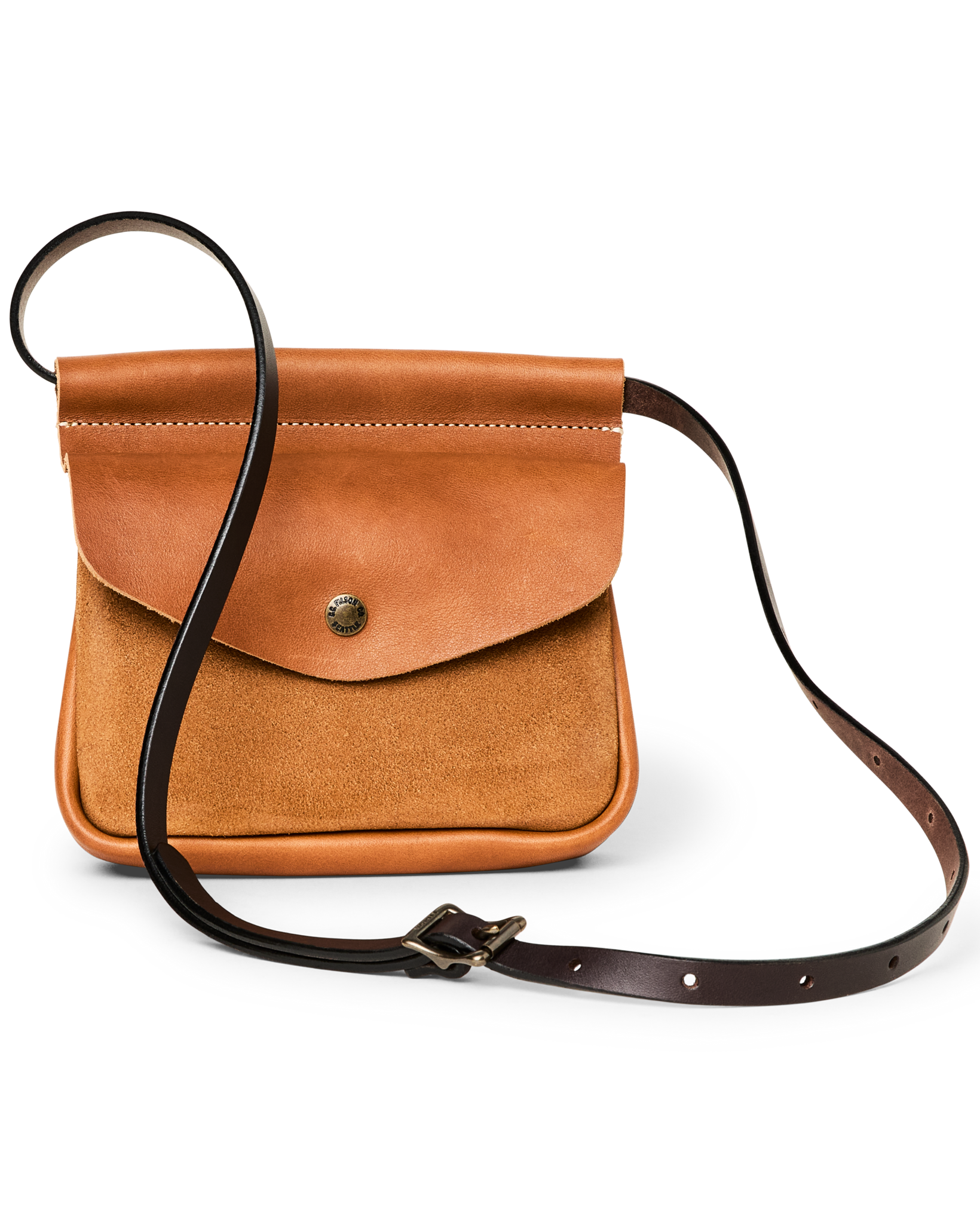 Suede Leather Convertible Field Bag - Saddle Brown