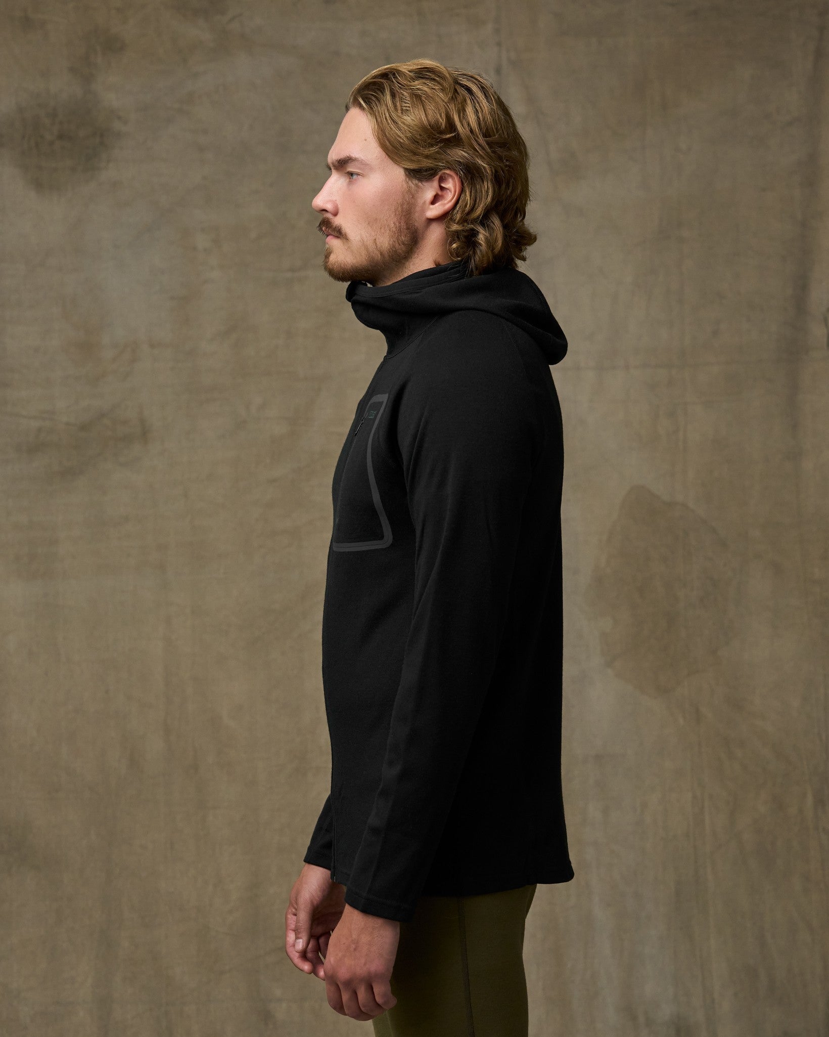 400g Merino Wool Hoodie - Black - Image 4