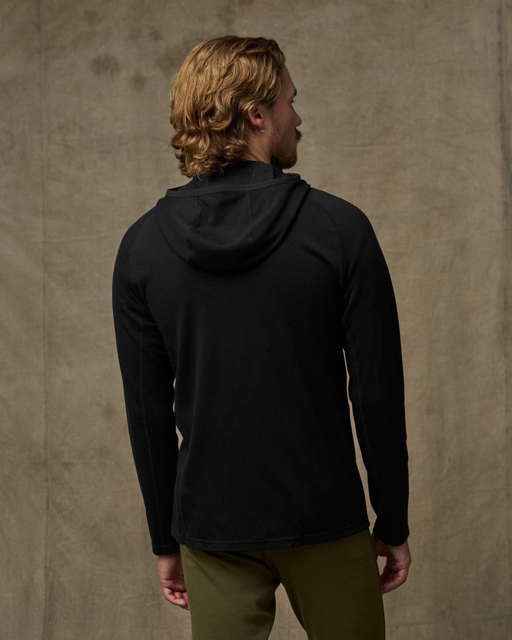 400g Merino Wool Hoodie - Black - Image 2