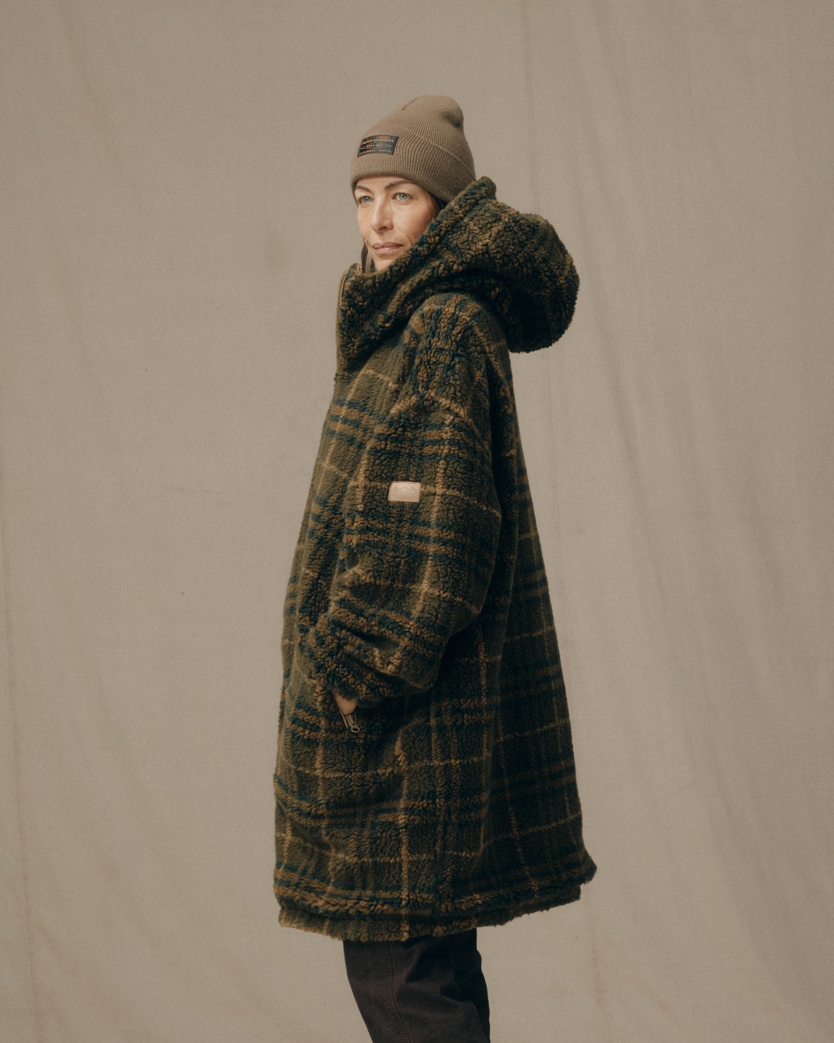 Women's Reversible Woolly Fleece Coat - Tan - Image 4