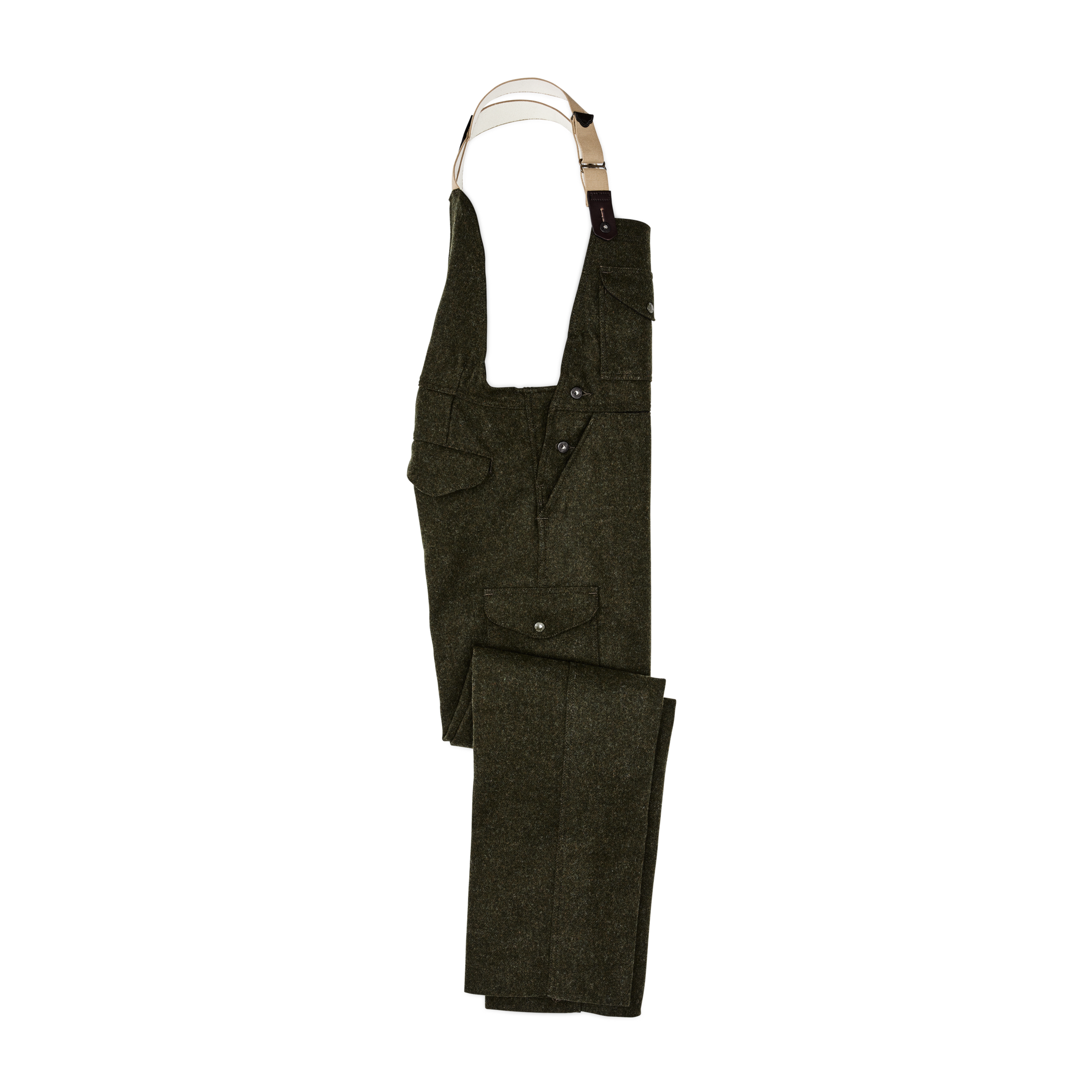 Mackinaw Wool Bibs - Forest Green - Image 4