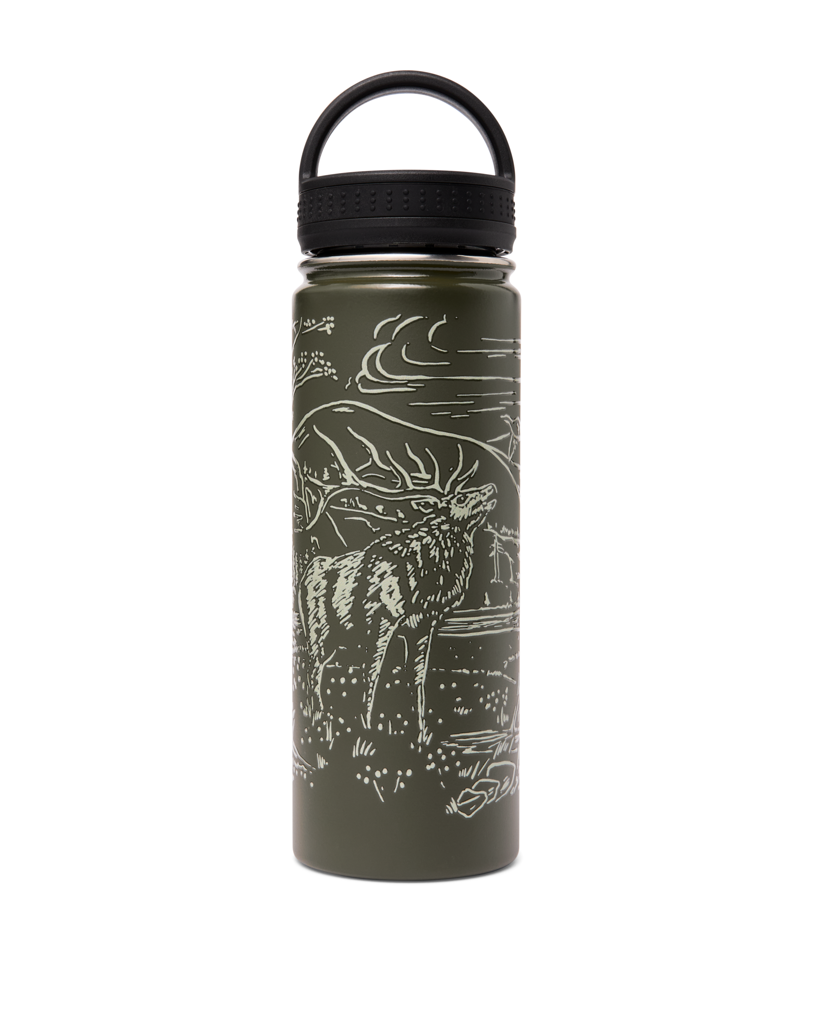 Insulated Water Bottle - Green / Wildlife - Image 2