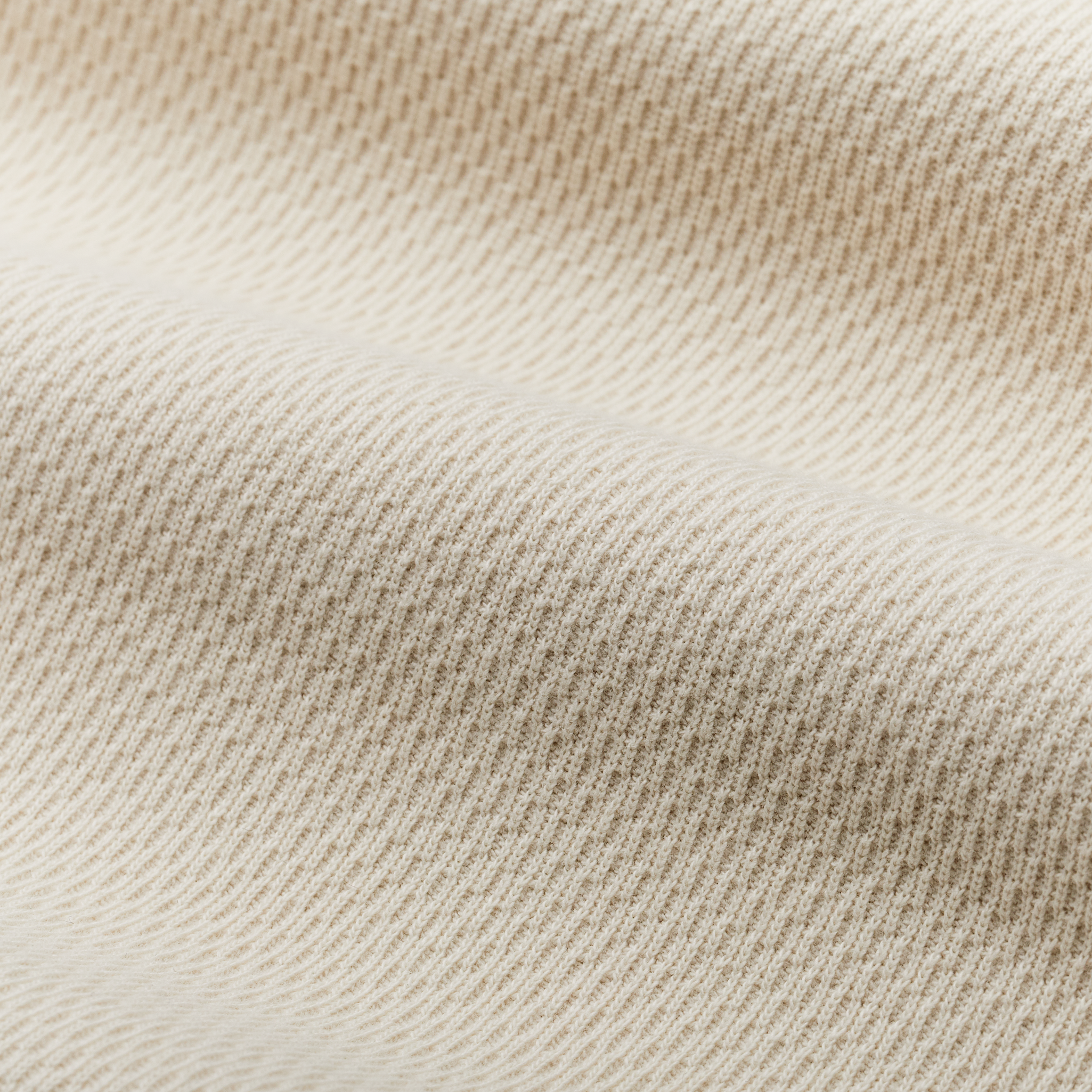 Waffle Knit Thermal Crewneck - Sand - Image 6