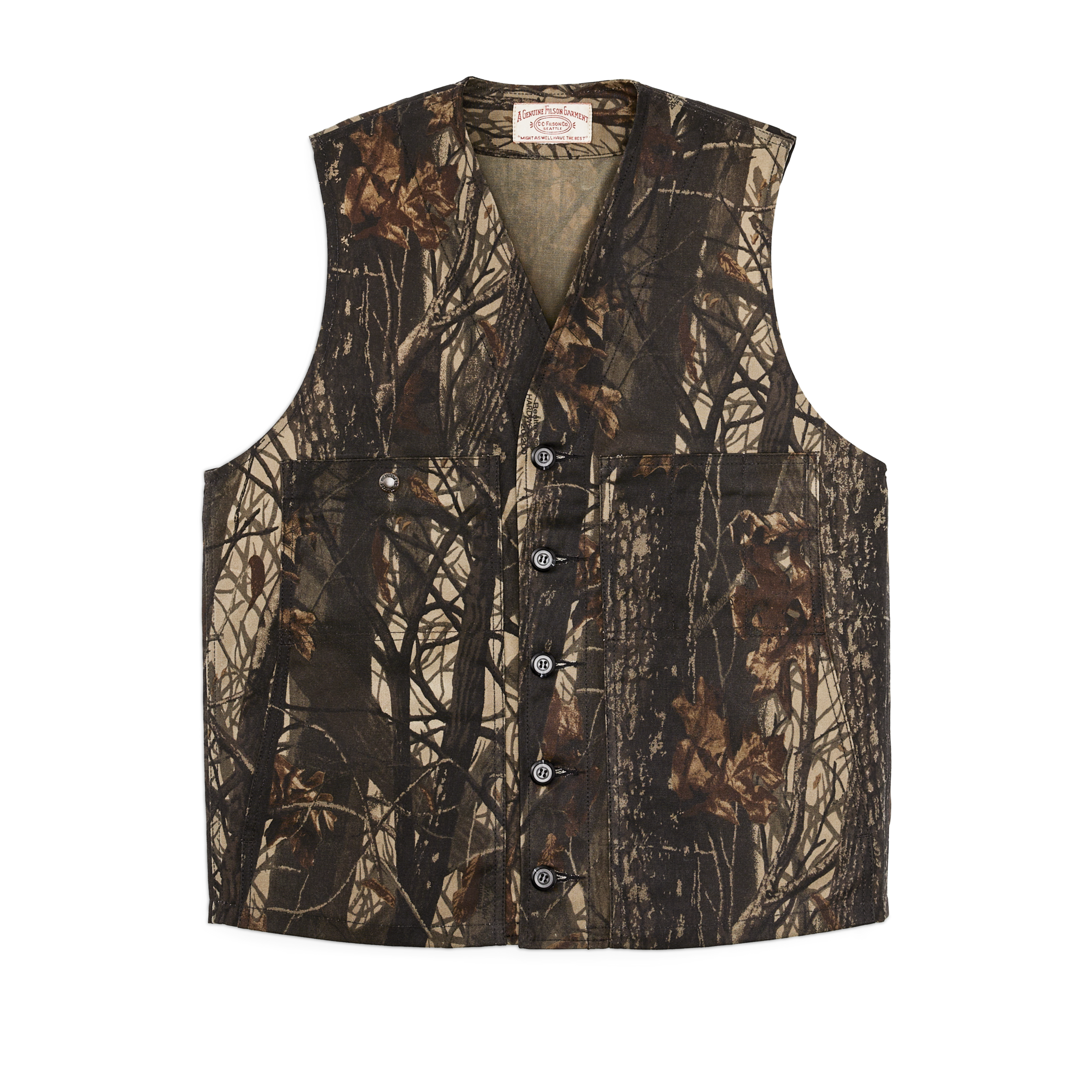 Oil Tin Cloth Vest - Realtree Hardwoods Camo