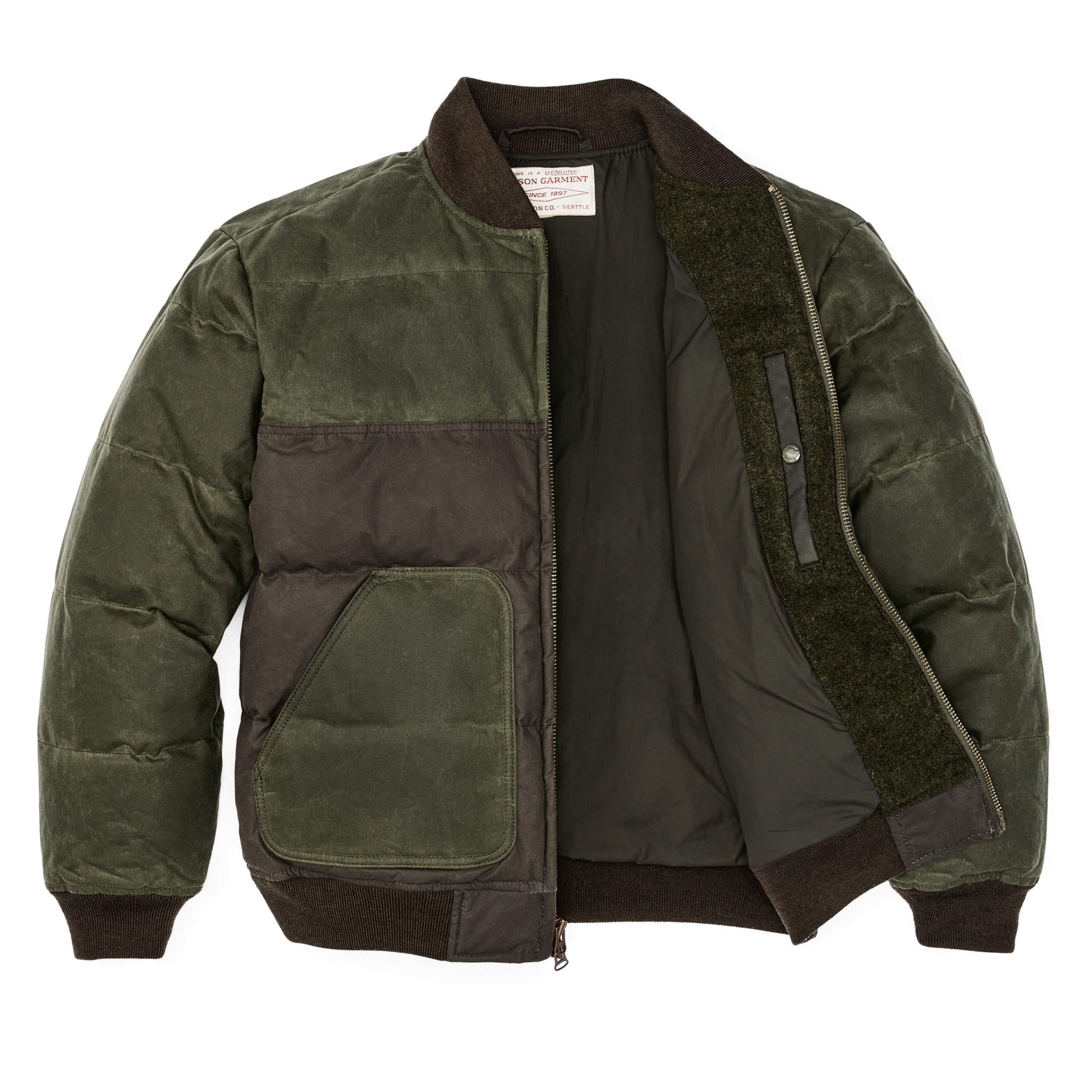 Down Bomber Jacket - Otter Green - Image 5