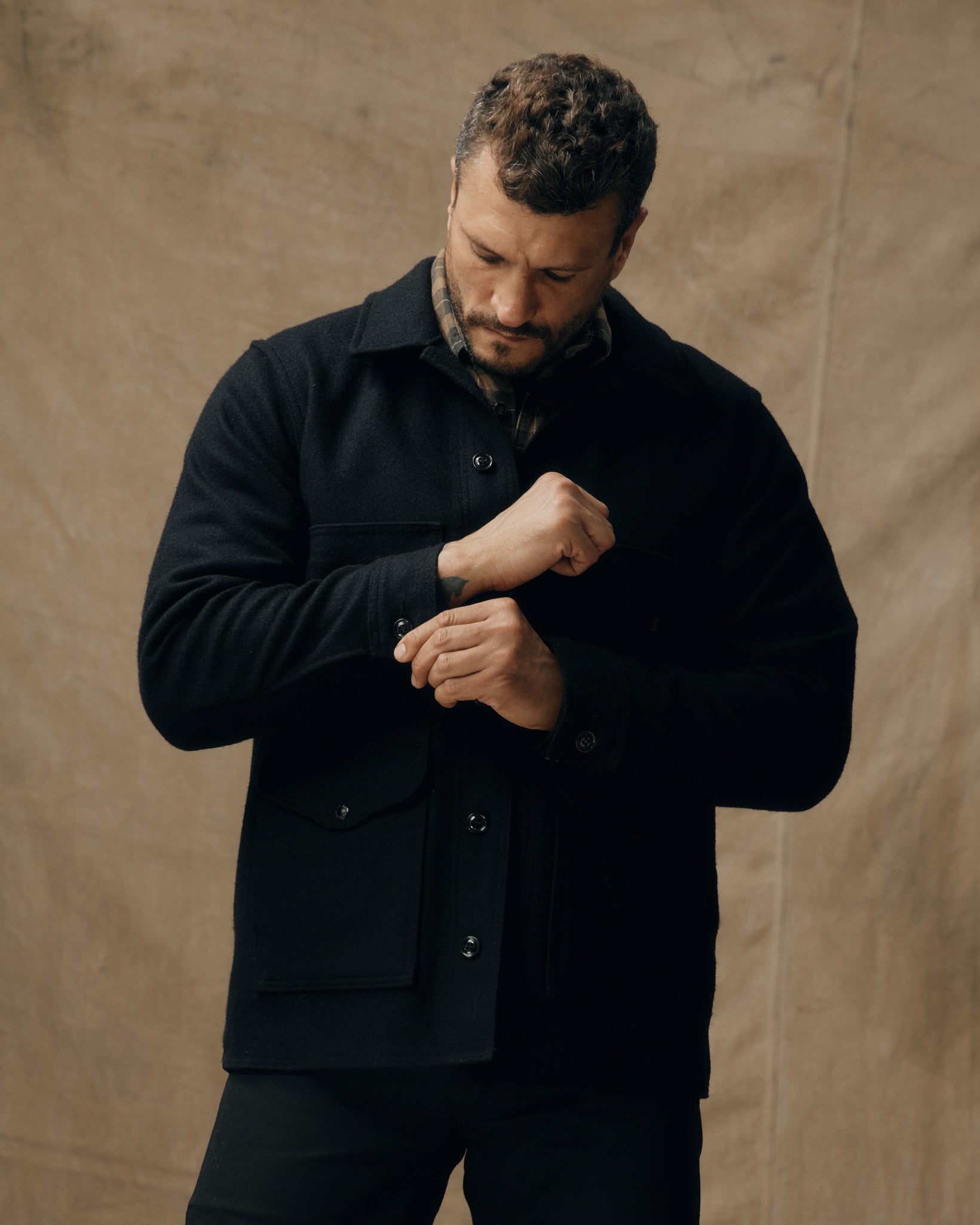 Mackinaw Wool Cruiser Jacket - Dark Navy / Solid - Image 2