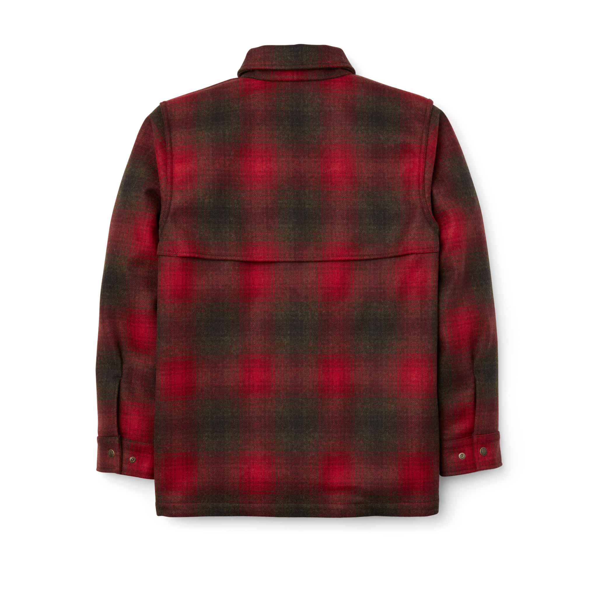 Wool Cape Coat - Red / Green / Dark Brown Plaid - Image 2