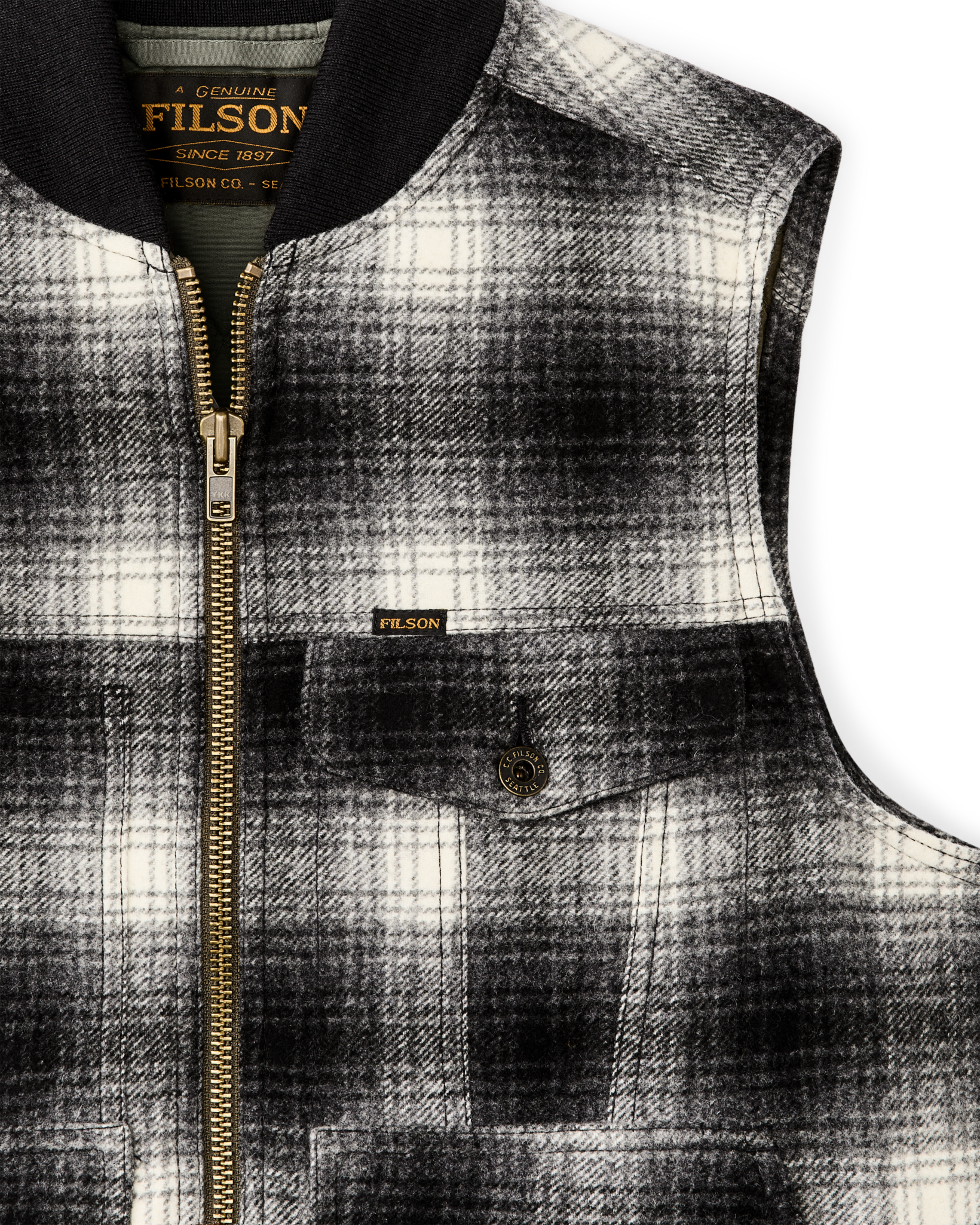 Spokane Insulated Work Vest - Charcoal Ombre - Image 4