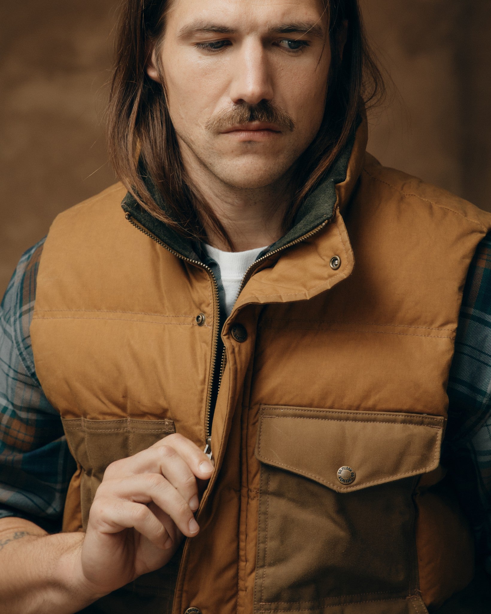 Down Cruiser Vest - Dark Tan - Image 3