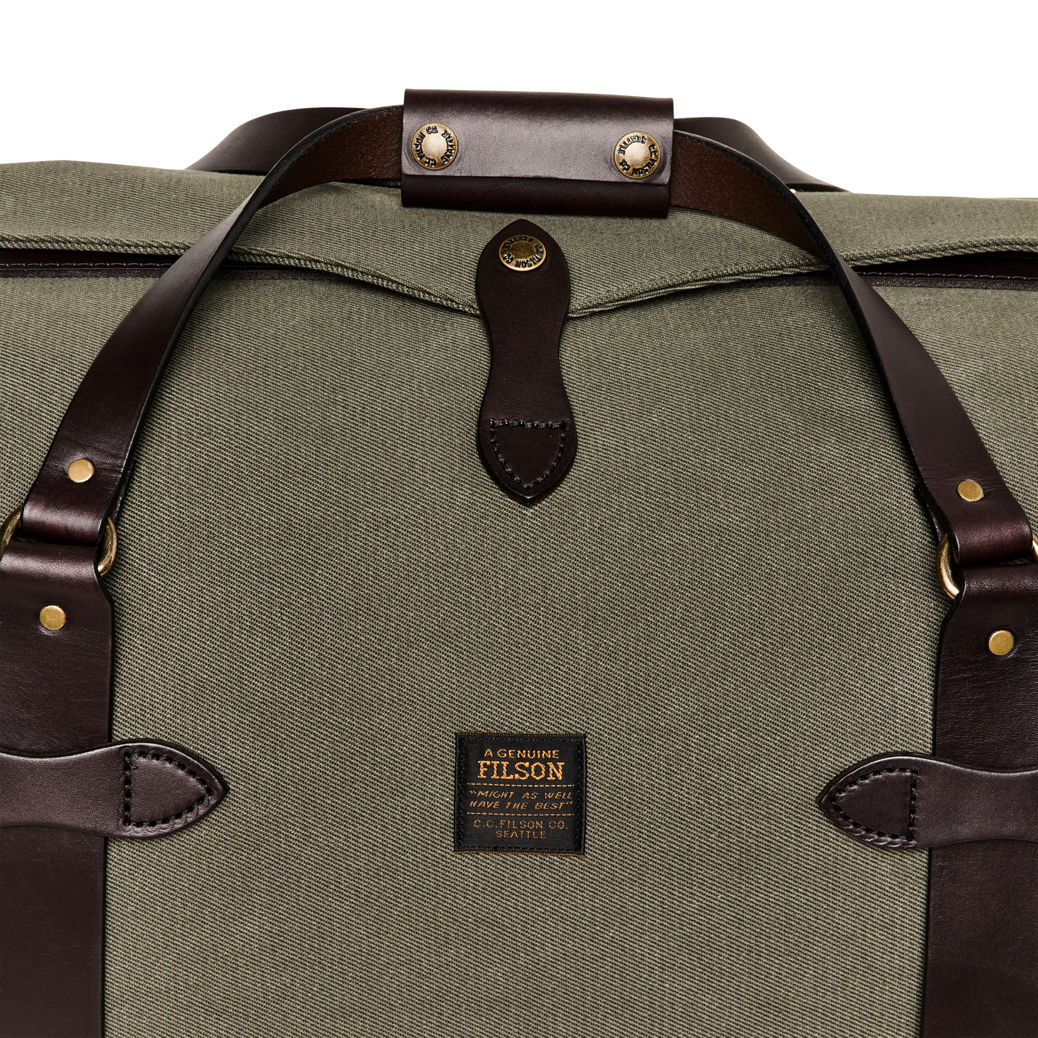 Medium Rugged Twill Duffle Bag - Otter Green - Image 13