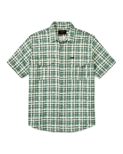 Short Sleeve Lightweight Alaskan Guide Shirt  - Deep Sea / Speckle Plaid