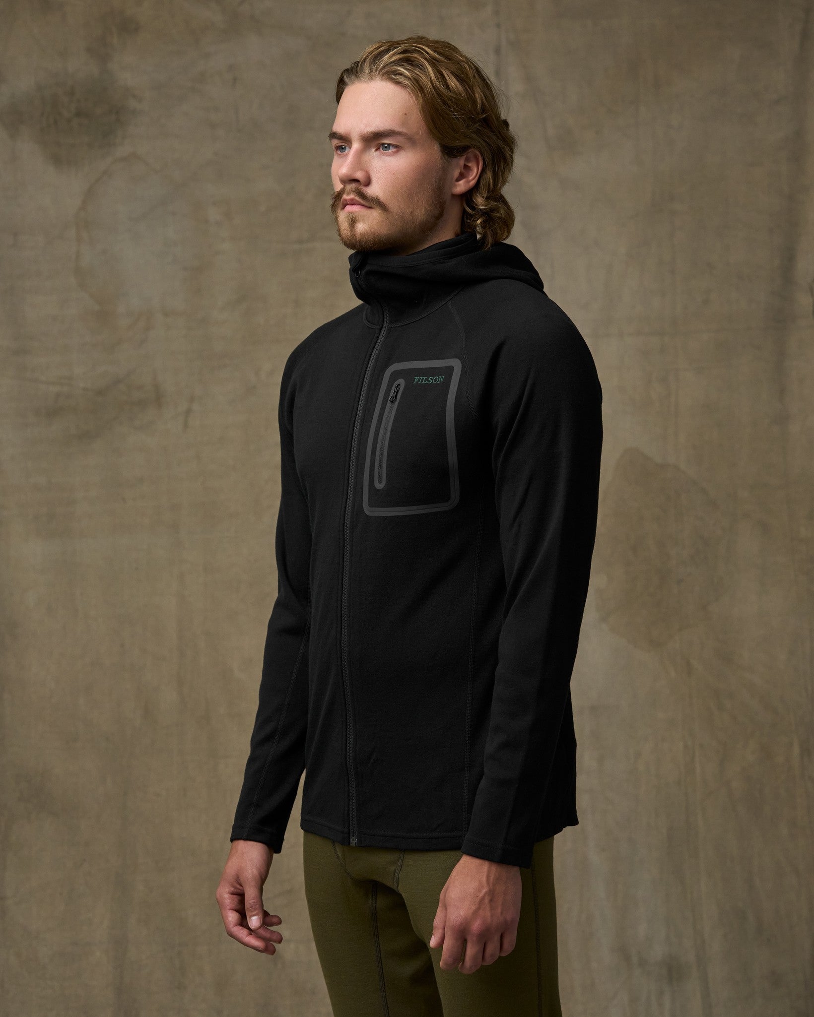 400g Merino Wool Hoodie - Black - Image 3