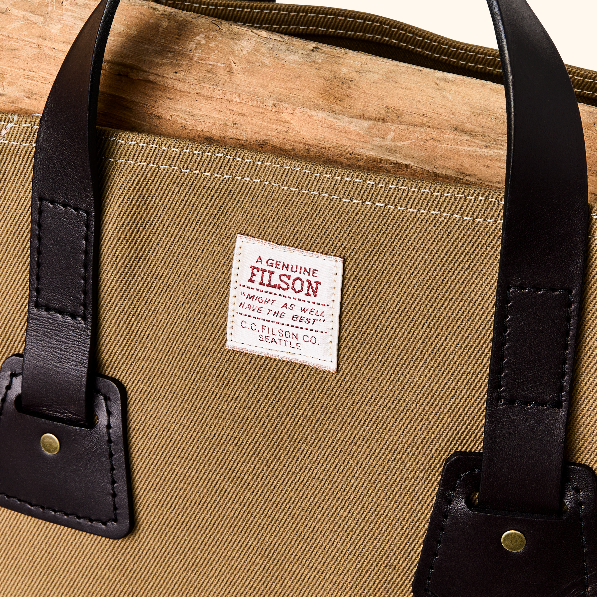 Rugged Twill Log Carrier - Tan - Image 3