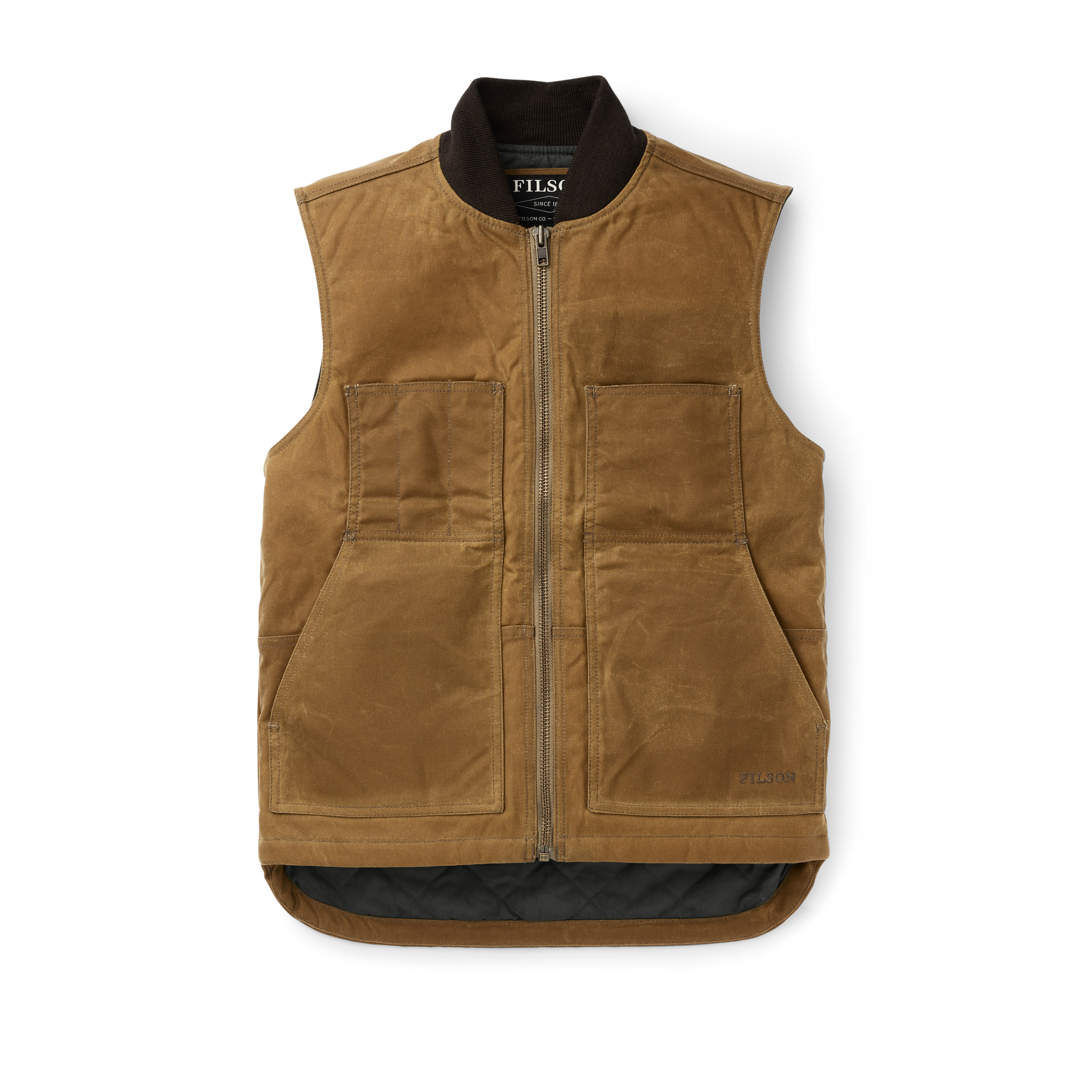 Tin Cloth Insulated Work Vest - Dark Tan - Image 4