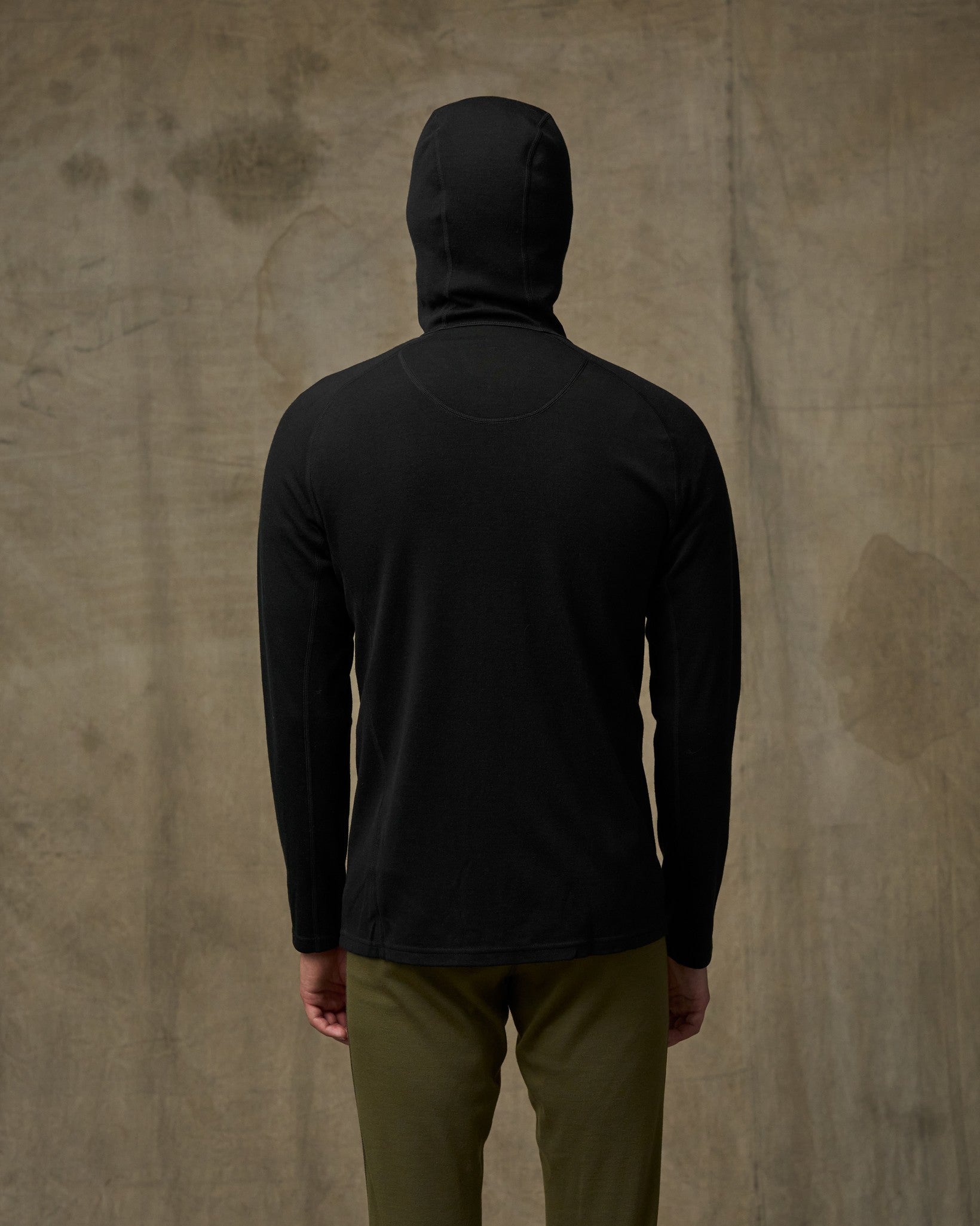 400g Merino Wool Hoodie - Black - Image 8